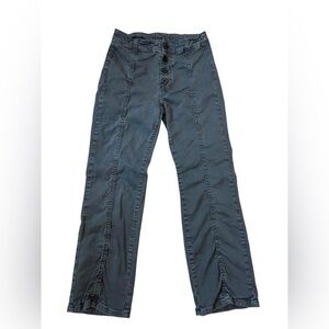 Free People High Rise Utility Pant 4 Button Black Wash Size 4